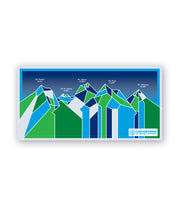 Cascadia Sticker by Grafletics